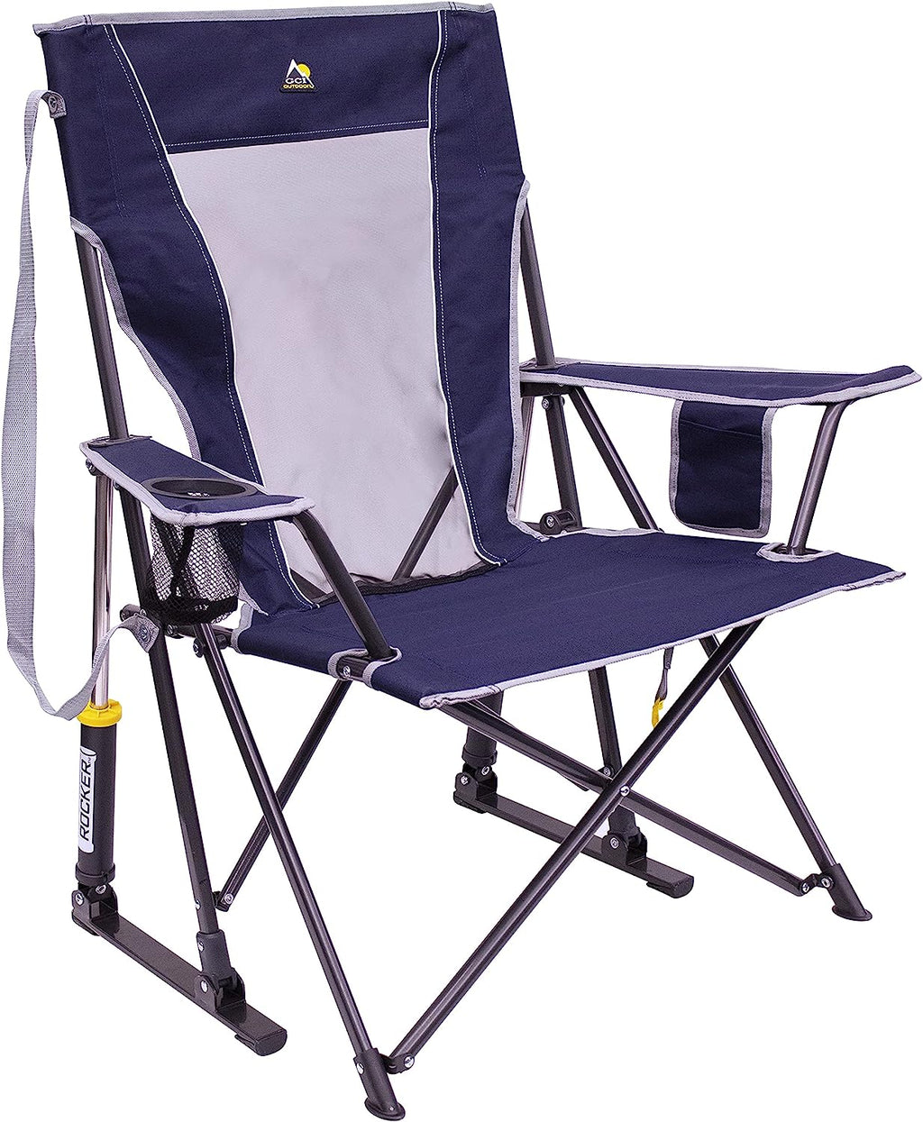 GCI Outdoor Comfort Pro Rocker Collapsible Rocking Chair &amp; Outdoor Camping Chair, Indigo