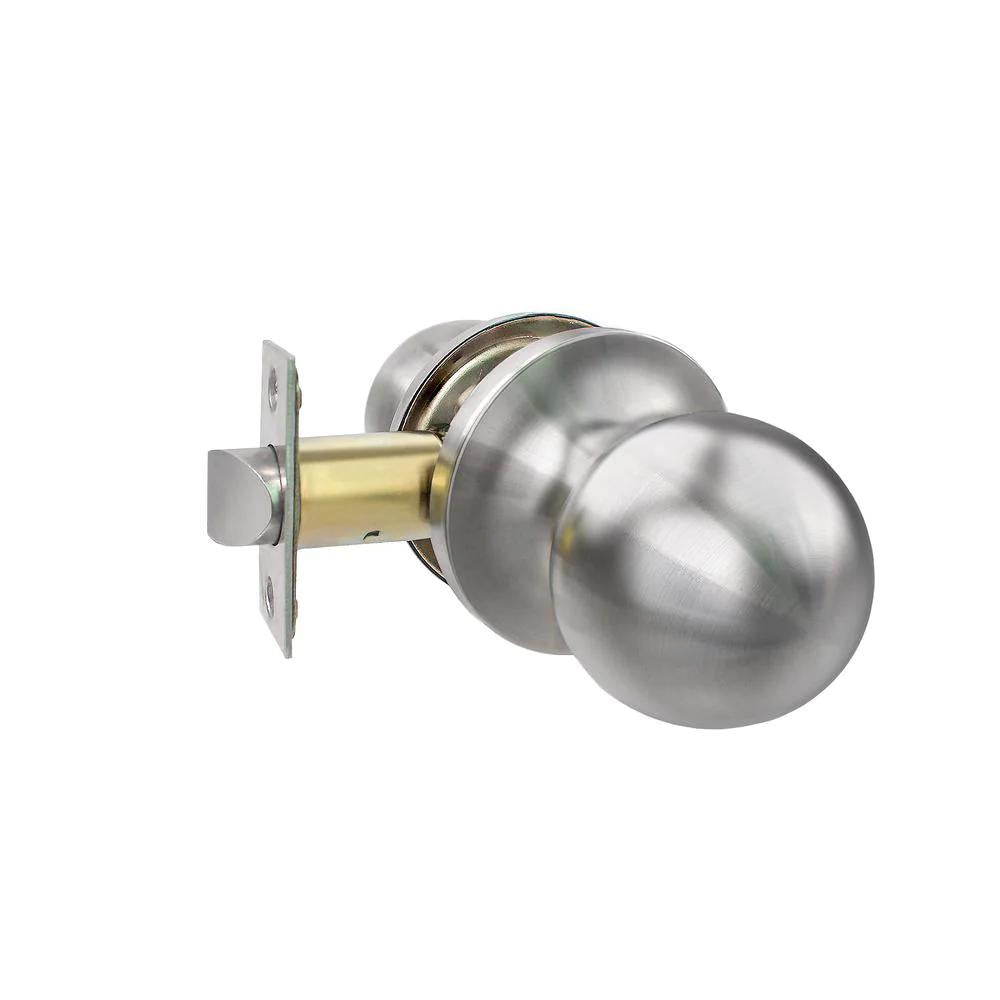 Vision Single Cylinder Smart Deadbolt Lock and Integrated Video Doorbell Satin Nickel with Knob Handle