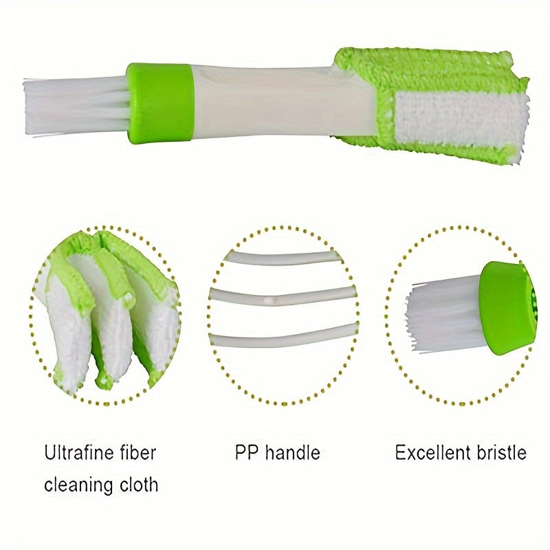 2-in-1 Air Conditioning Outlet Vent Brush Internal Cleaning Tools Interior Multi-purpose Dust Cleaner For Car