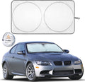EcoNour Car Windshield Sun Shade | Reflector Sunshade Offers Ultimate Protection for Car Interior | Cool Car Reflective Sun Blocker Fits Most Sedans, Mini SUVs, &amp; Hatchbacks