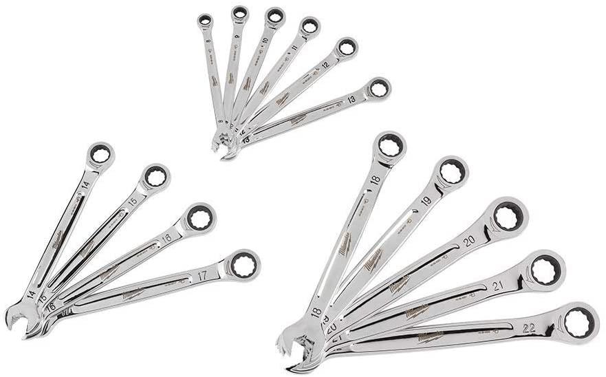 Milwaukee Electric Tools MLW48-22-9416 Ratcheting Combination Wrench Set - SAE