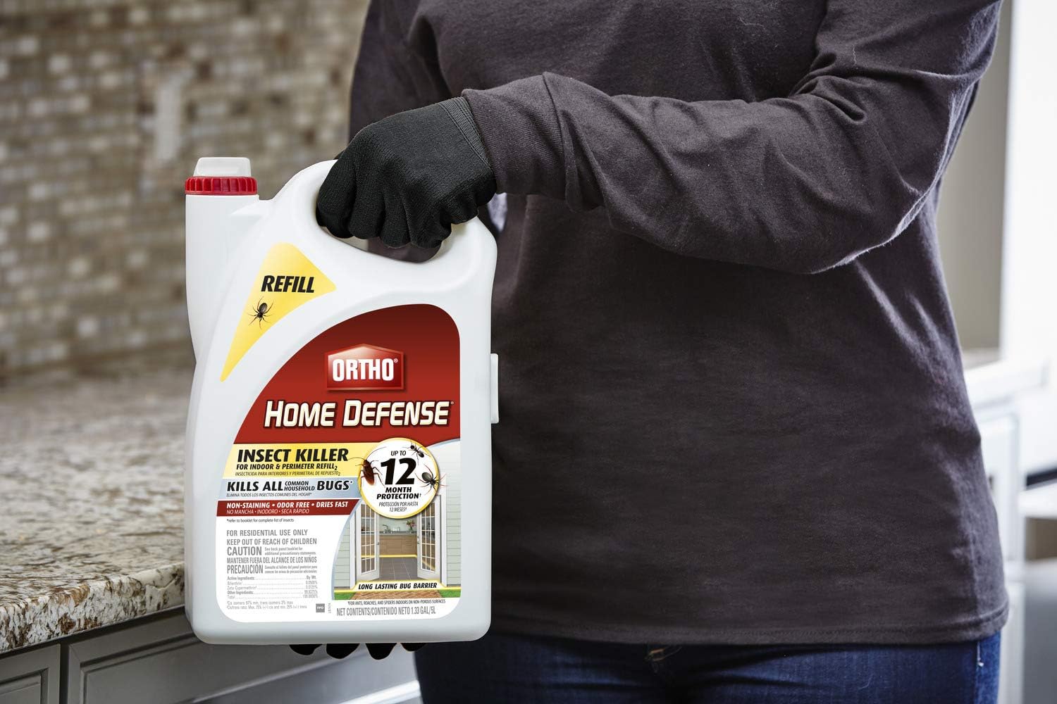 Ortho Home Defense Insect Killer for Indoor &amp; Perimeter Refill 2, 1.33 gal., 4-pack
