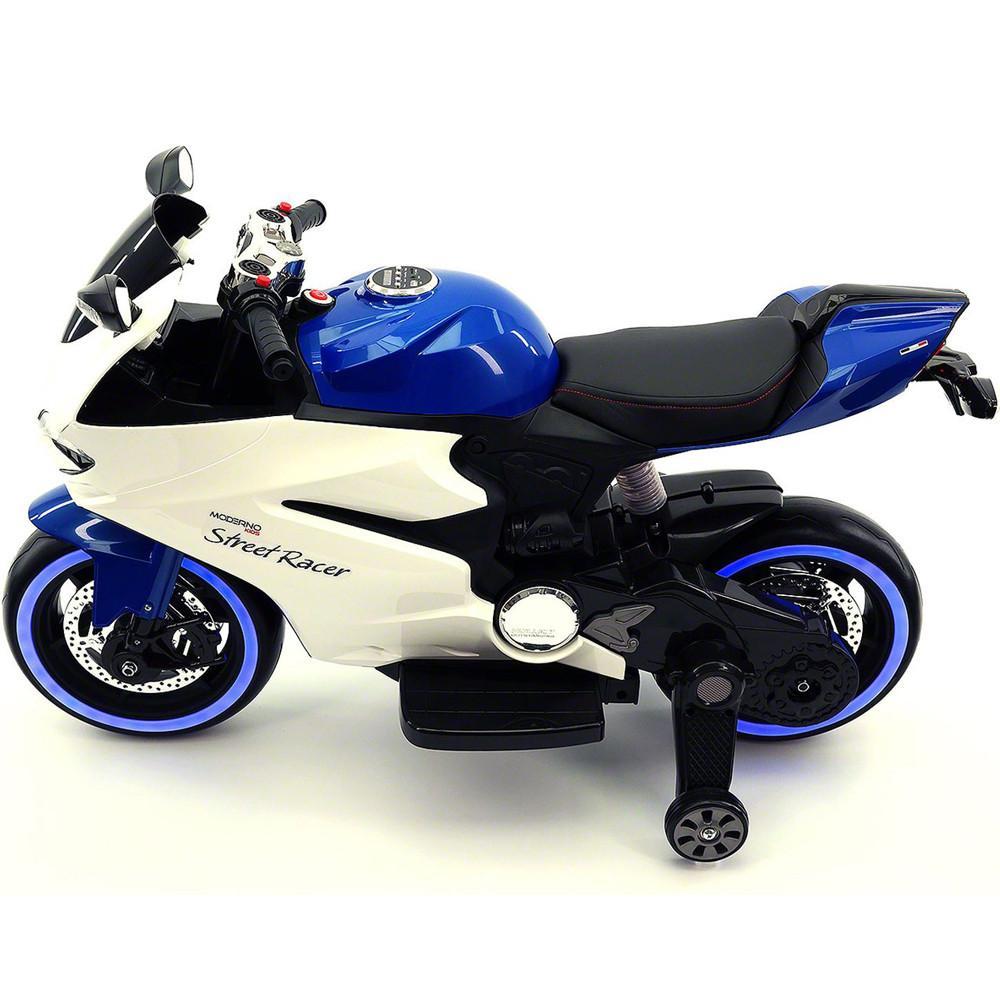 2023 Racing Style Ride On Toy Motorcycle Car for Kids 12V Battery Powered  Blue