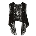 assymetric open stitch boho hippie cardigan