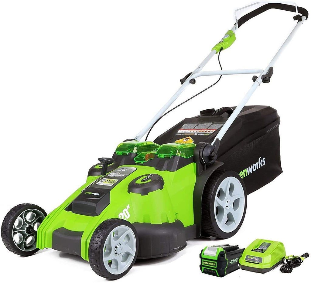 Greenworks 25302 20-Inch 40V Twin Force Cordless Lawn Mower, 5Ah Battery & Charger Included