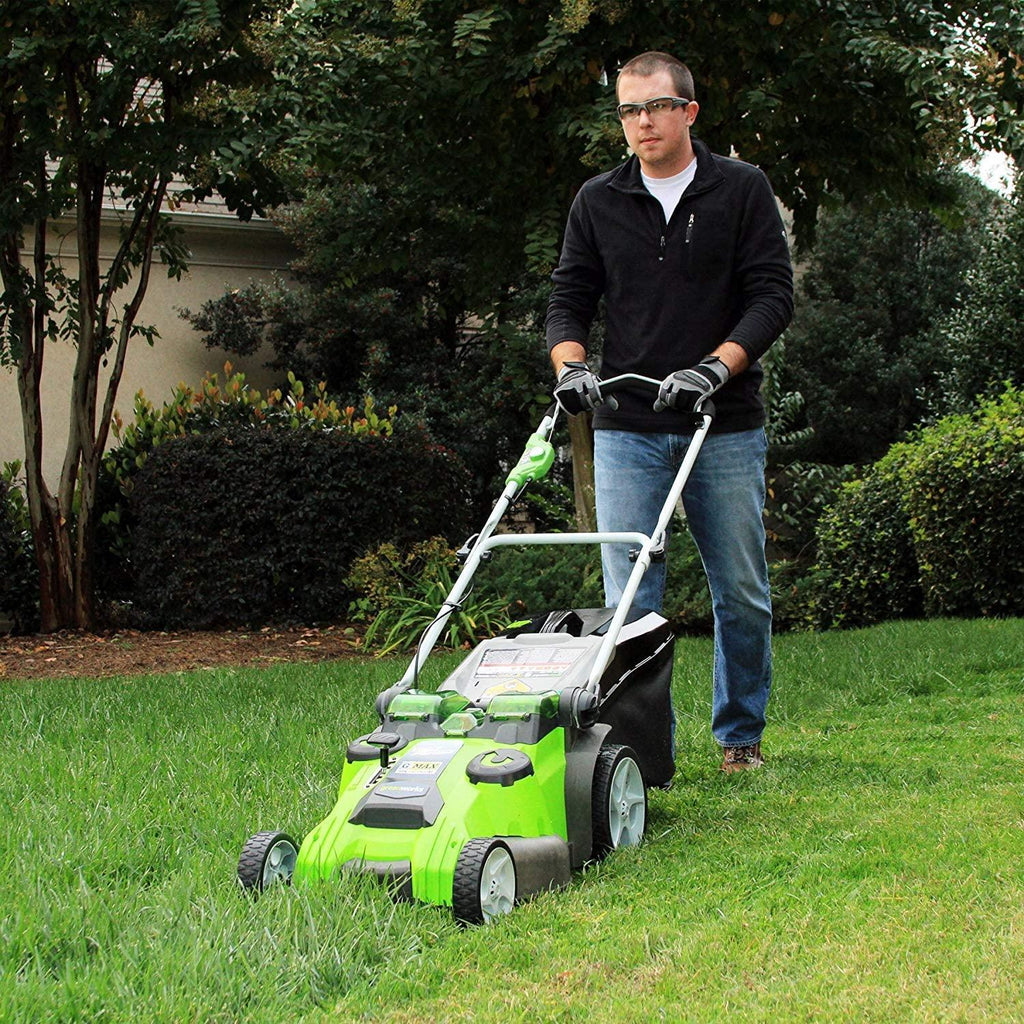 Greenworks 25302 20-Inch 40V Twin Force Cordless Lawn Mower, 5Ah Battery & Charger Included
