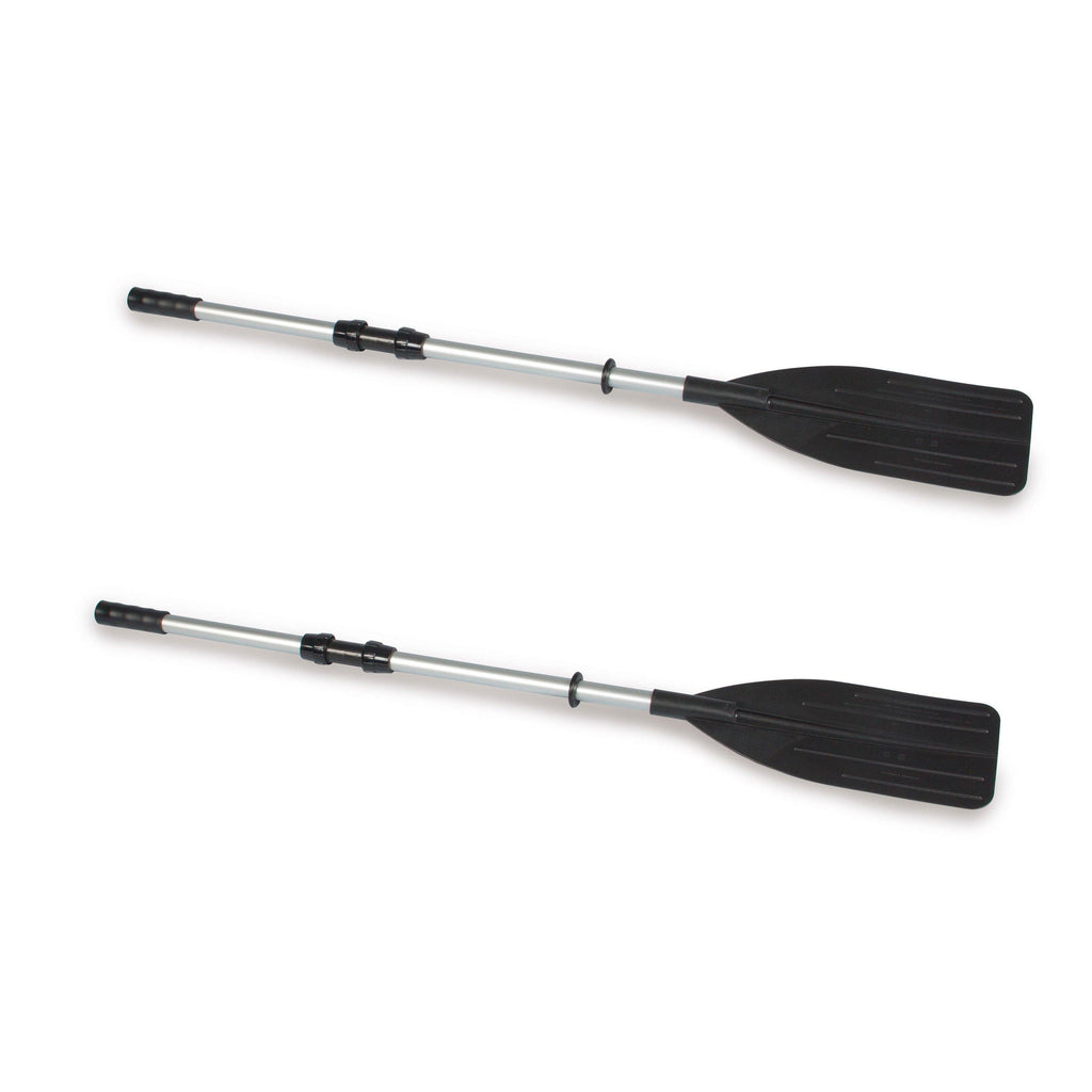 Mariner 4-Person Inflatable River Lake Dinghy Boat and Oars Set (2 Pack)