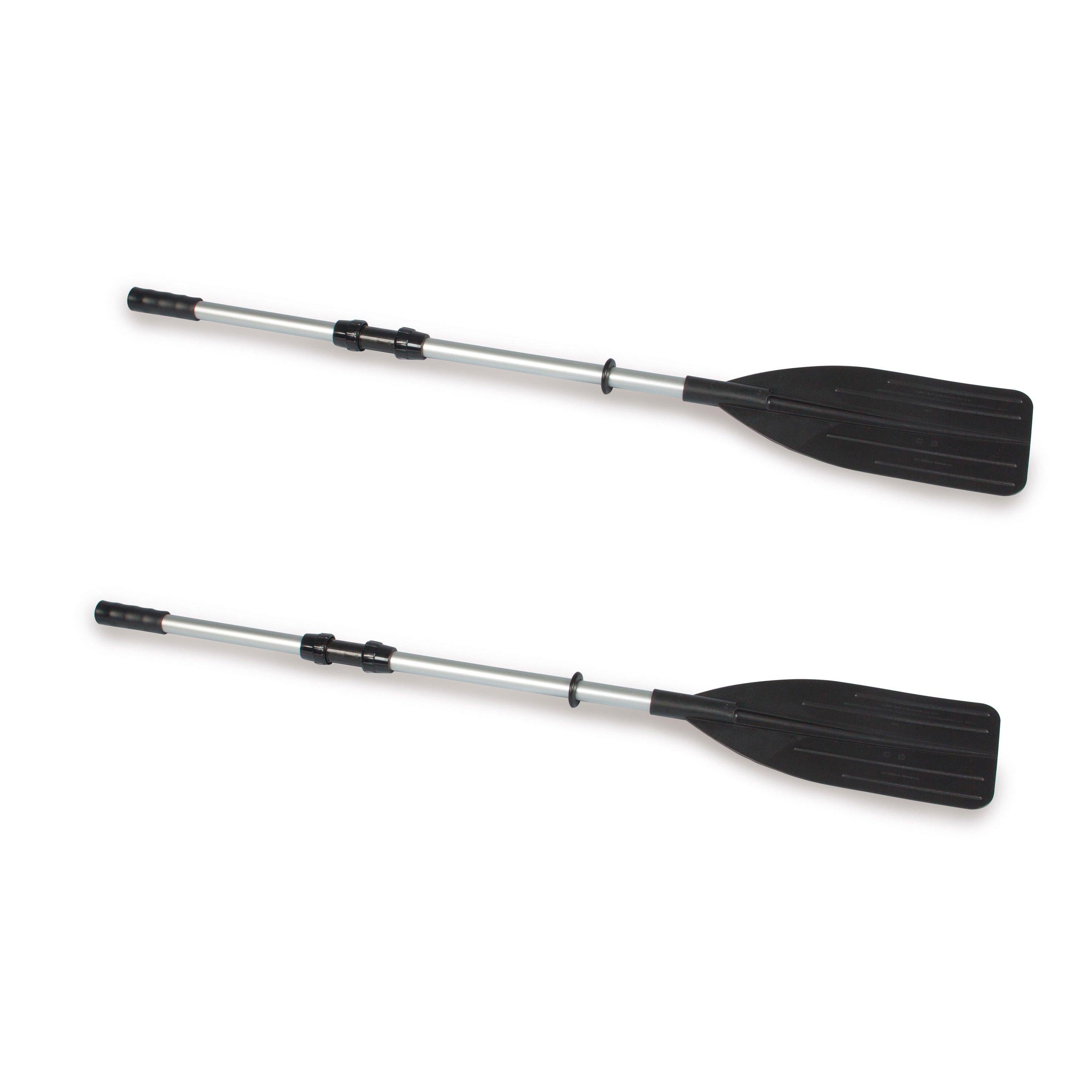 Mariner 4-Person Inflatable River Lake Dinghy Boat and Oars Set (2 Pack)