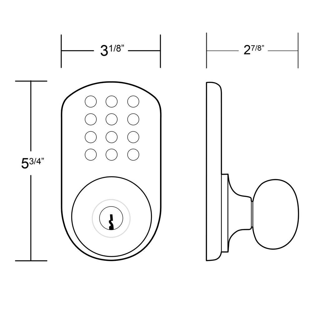 Keyless Satin Nickel Entry Door Knob