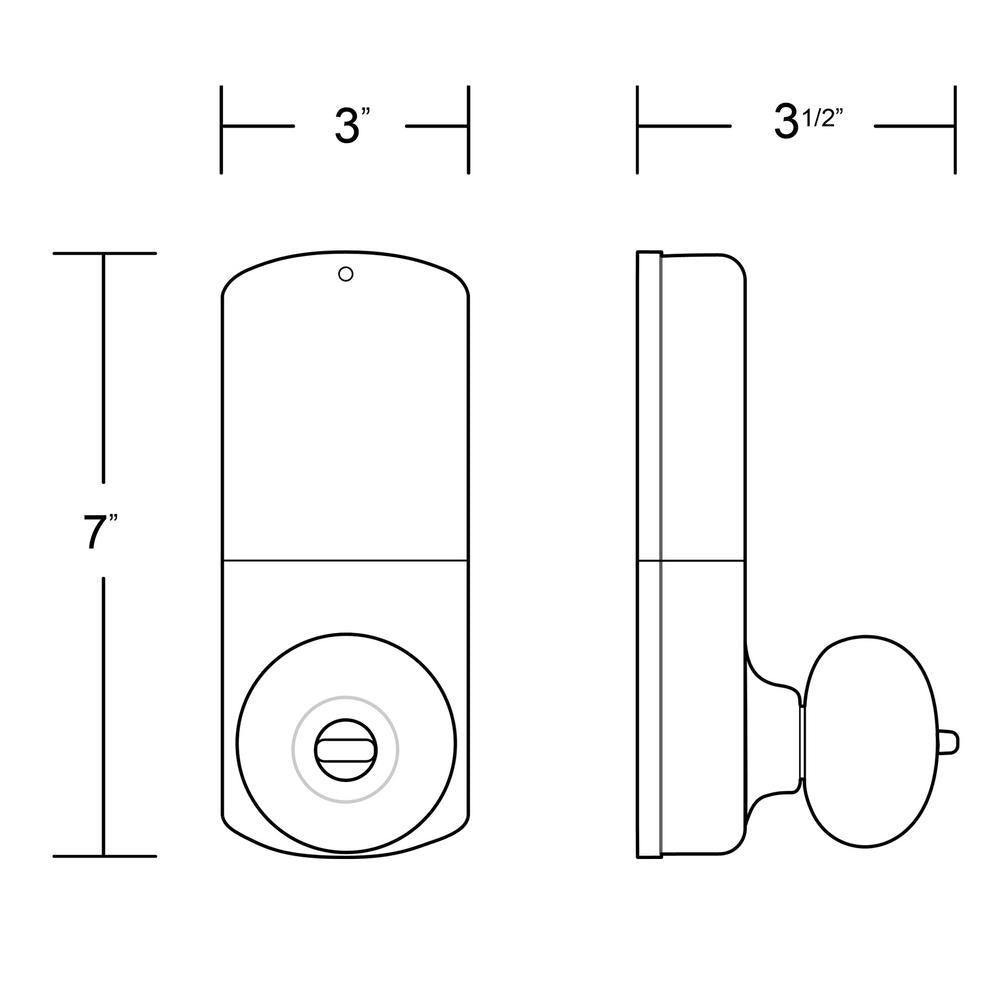Keyless Satin Nickel Entry Door Knob