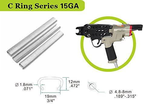 meite SC7C 15 GauHog Ring Plier 3/4-Inch Pneumatic C Ring Tool Hog Ring Plier Closure Tool Professional for Mattress