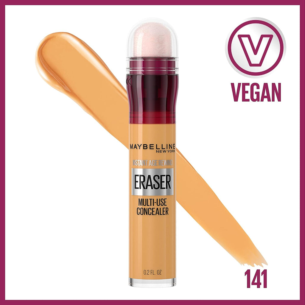 Maybelline Instant Age Rewind Eraser Dark Circles Treatment Multi-Use Concealer, 141, 1 Count (Packaging May Vary)