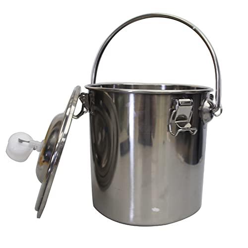 5L Electric MilMachine for Cow, Pulsation Vacuum Pump Electric Milker with 2 Teat Cups and  Steel Bucket (Cow)