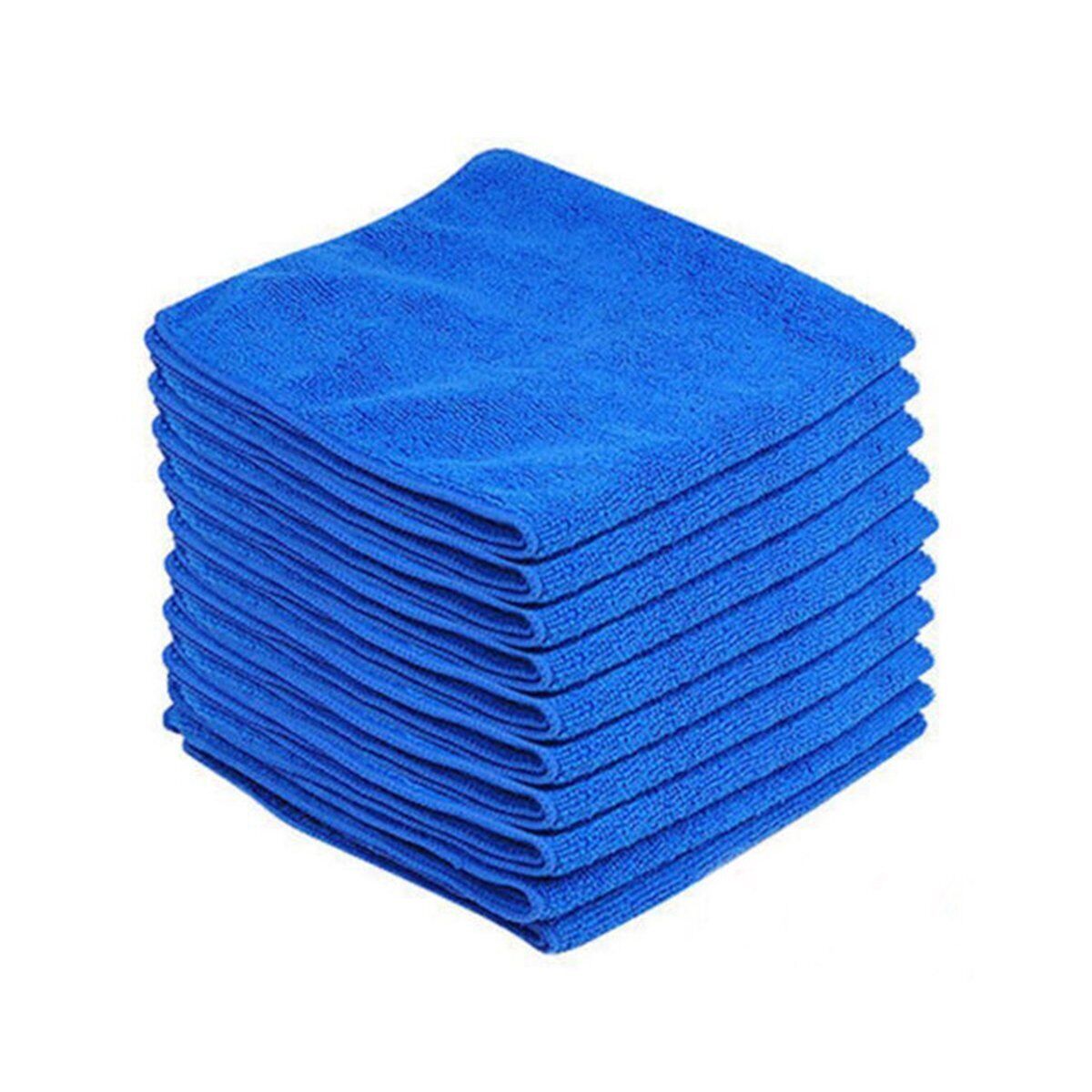 10pcs Microfiber Car Cleaning Towel Automobile Motorcycle Washing Glass Household Cleaning Small Towel