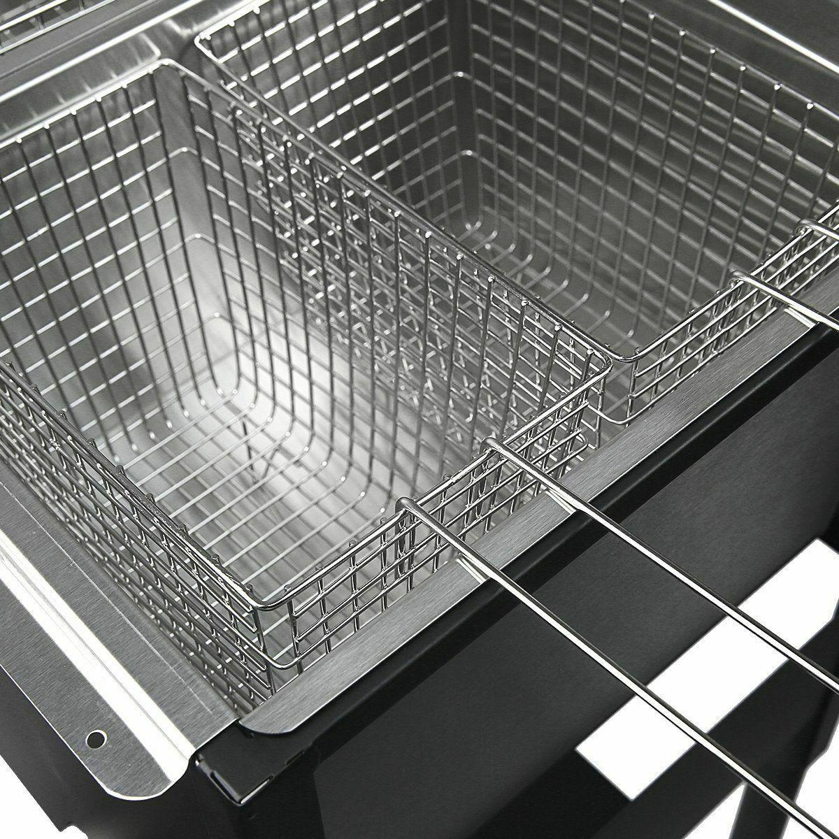 Outdoor Triple 3 Basket Deep Fryer Propane Portable Camping  Steel