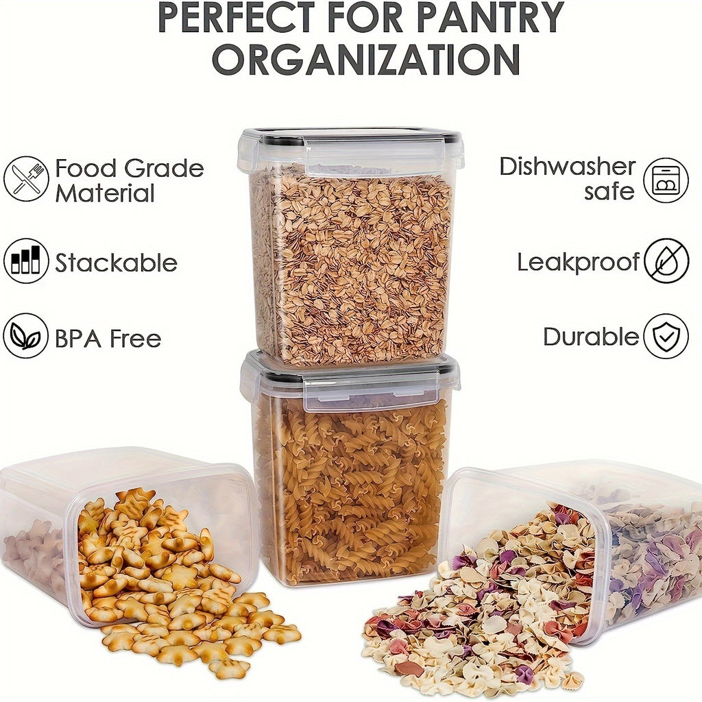 24pcs Airtight Food StoraContainers Set With Lids, BPA Plastic Dry Food Canisters For Kitchen Pantry Organization And Storage, Include Labels