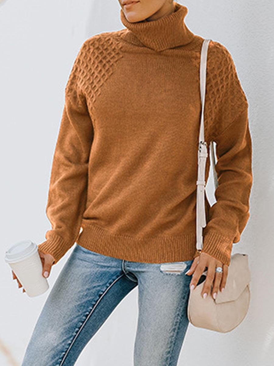 Turtleneck Sweater Long Sleeve Pullover