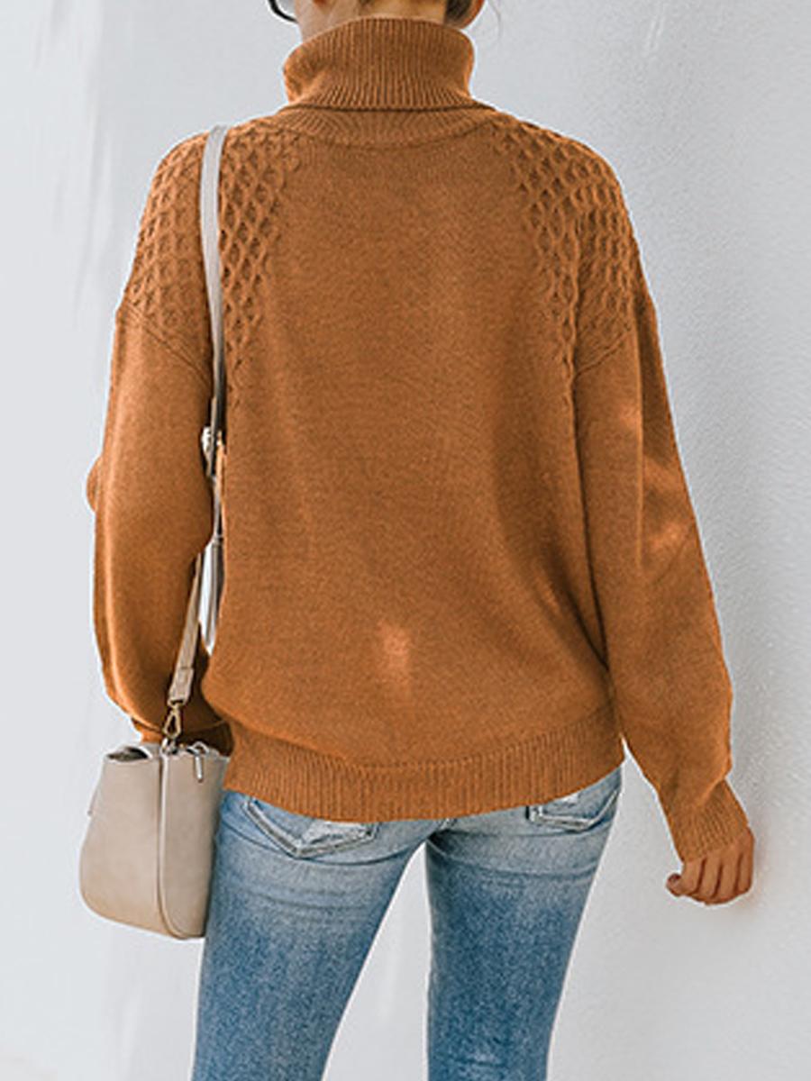 Turtleneck Sweater Long Sleeve Pullover