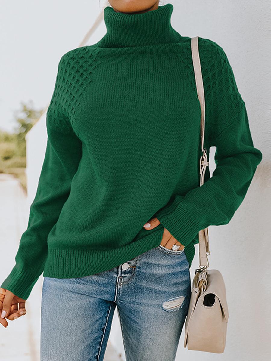 Turtleneck Sweater Long Sleeve Pullover
