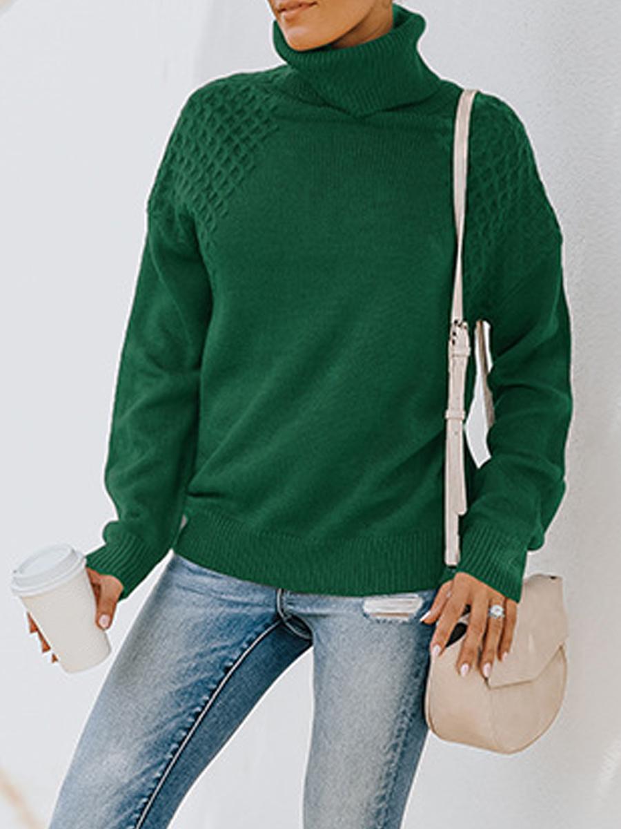 Turtleneck Sweater Long Sleeve Pullover
