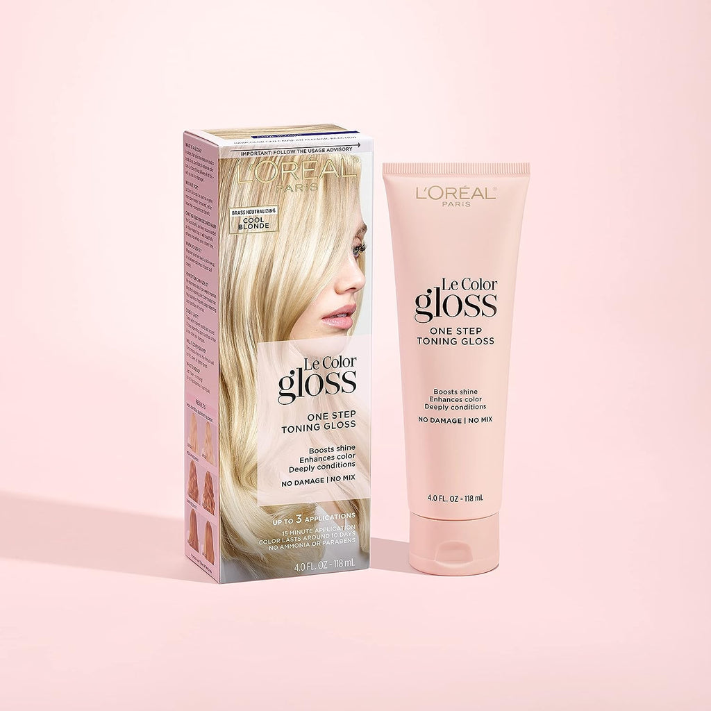 L’Oréal Paris Le Color One Step Hair Toning Gloss, Cool Blonde, 4 Ounce