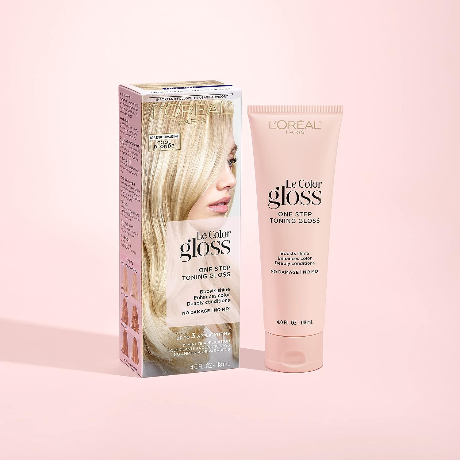 L’Oréal Paris Le Color One Step Hair Toning Gloss, Cool Blonde, 4 Ounce
