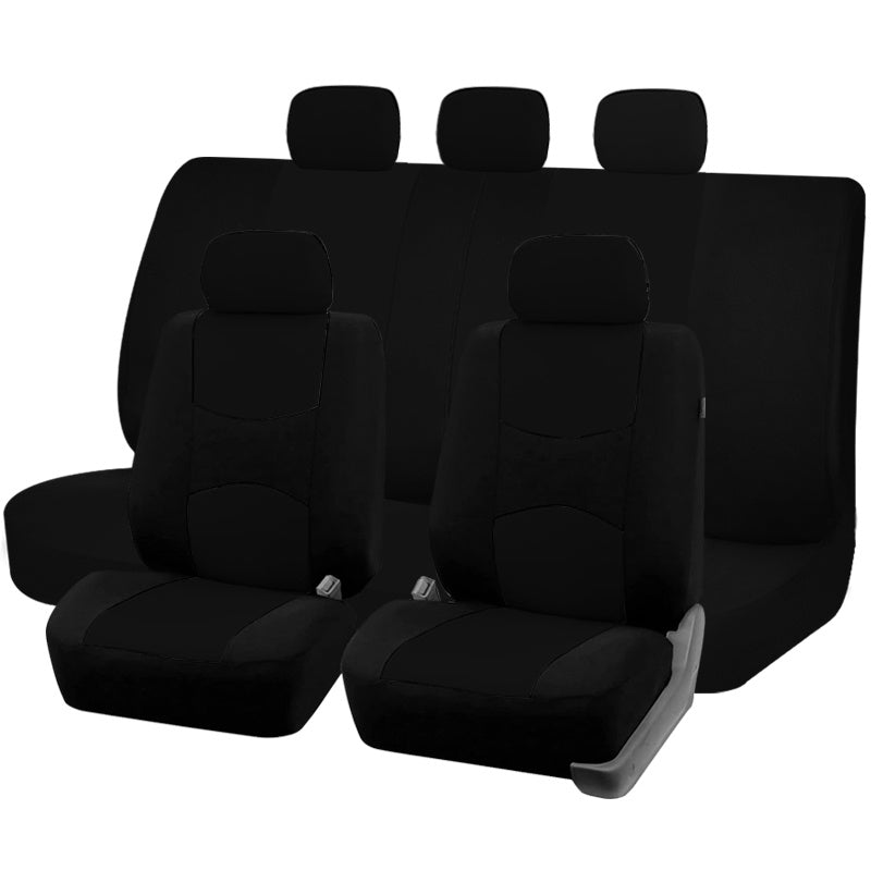 9pcs Pink Car Seat Covers Set For Women - Airbag Compatible, Soft Fabric, Comfortable Cushion, Easy Installation