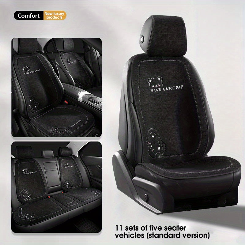 Car seat cartoon cute four seasons pad car butt pad simple car pad car seat pad back row non-slip breathable seat cover  car accessories