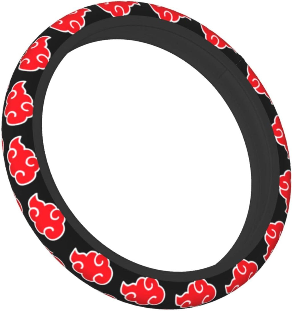 LYEXOPB Anime Steering Wheel Cover Anime Car Accessories for Men Women with Keychains, 15 Inch Anti-Slip Car Steering Wheel Covers Universal Fit