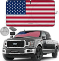 Autoamerics 1-Piece Windshield Sun Shade Original American Flag USA Patriotic  - Foldable Car Front Window Sunshade for Sedans SUV Truck - Blocks Max UV Rays and Keeps Your Vehicle Cool X-Large
