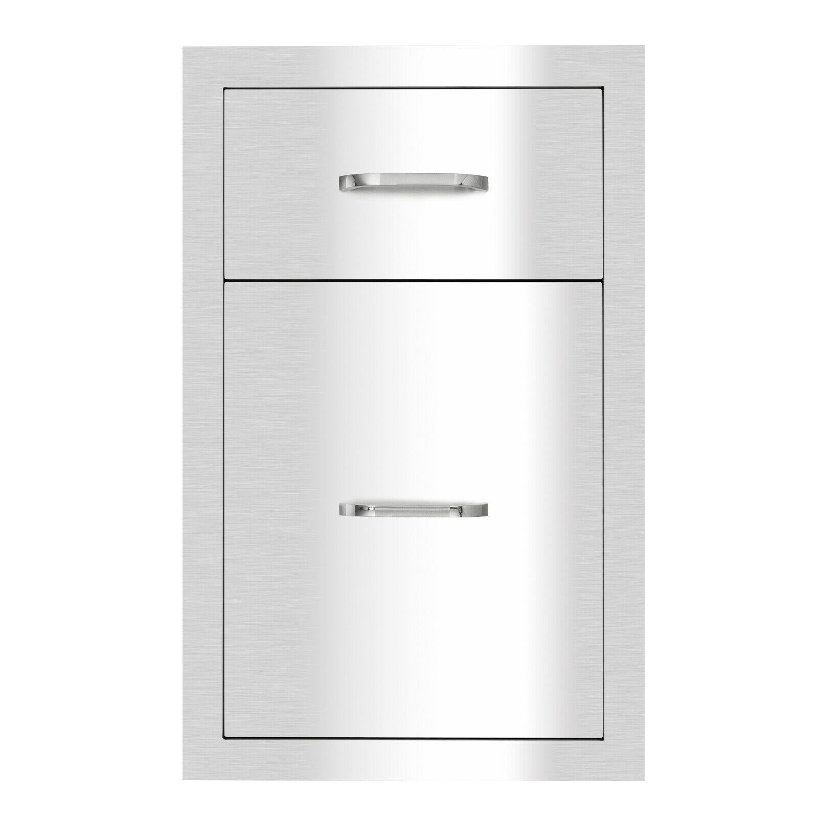 BBQ Double Doors Drawer Outdoor Kitchen  Steel Access 20x13x20"~