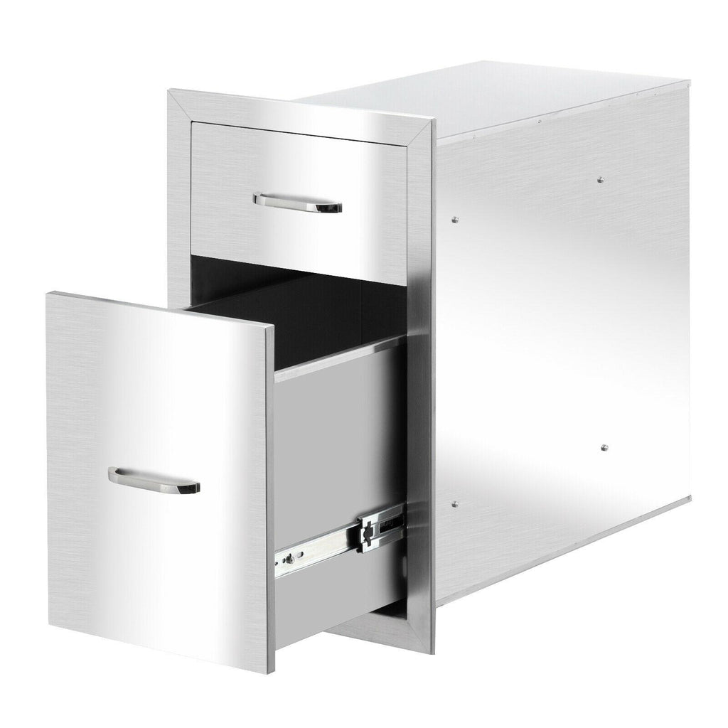 BBQ Double Doors Drawer Outdoor Kitchen  Steel Access 20x13x20"~