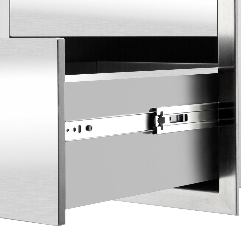 BBQ Double Doors Drawer Outdoor Kitchen  Steel Access 20x13x20"~