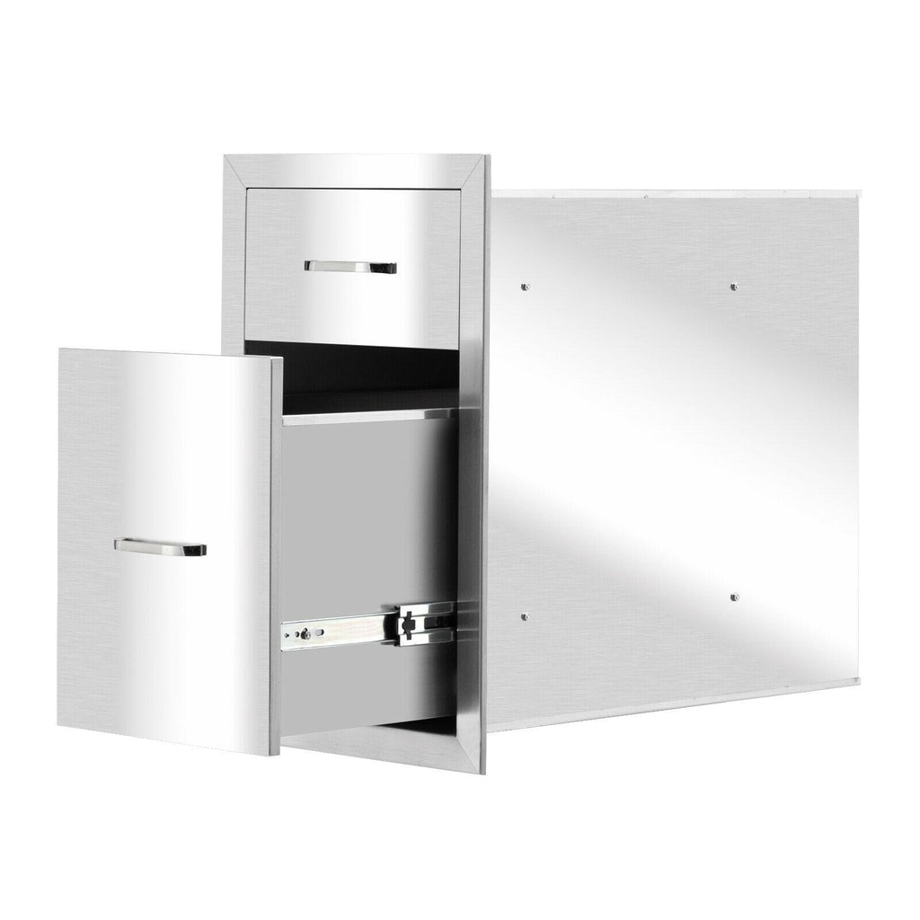 BBQ Double Doors Drawer Outdoor Kitchen  Steel Access 20x13x20"~