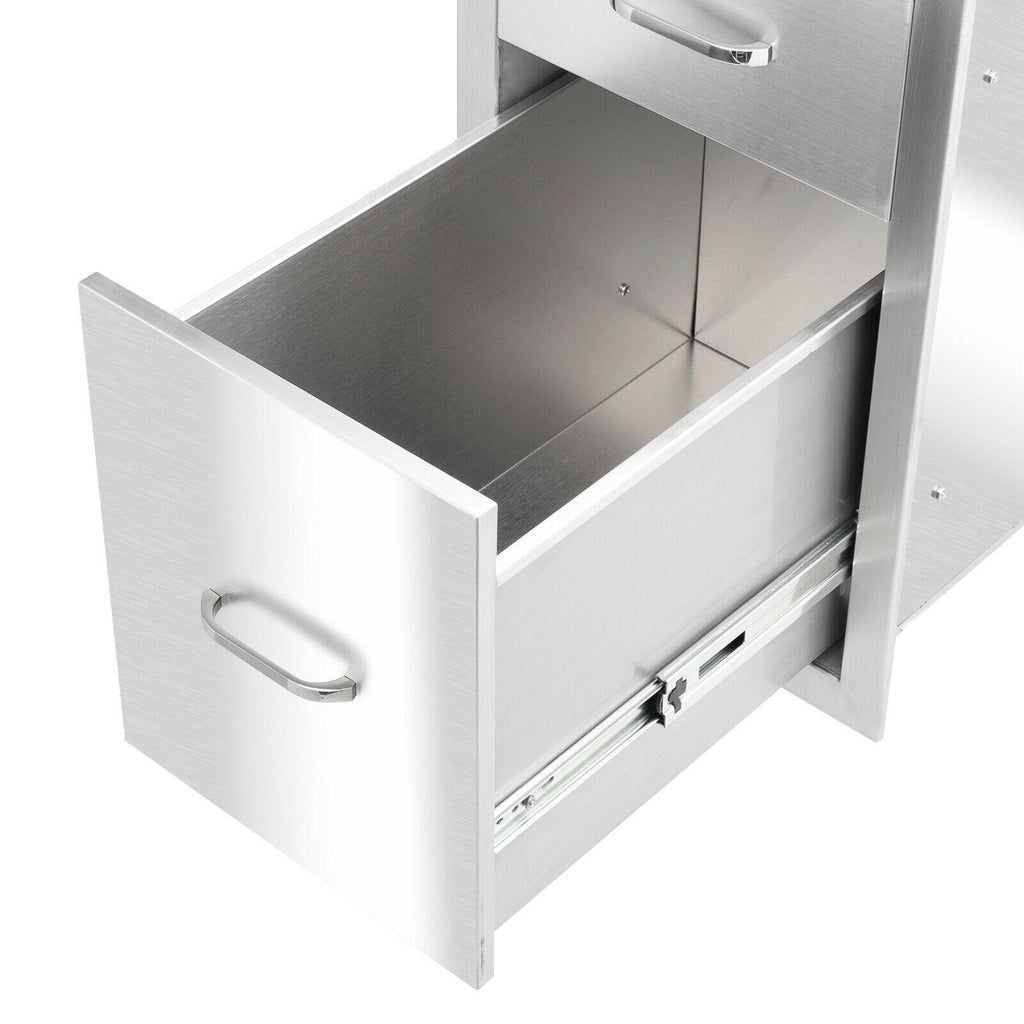 BBQ Double Doors Drawer Outdoor Kitchen  Steel Access 20x13x20"~