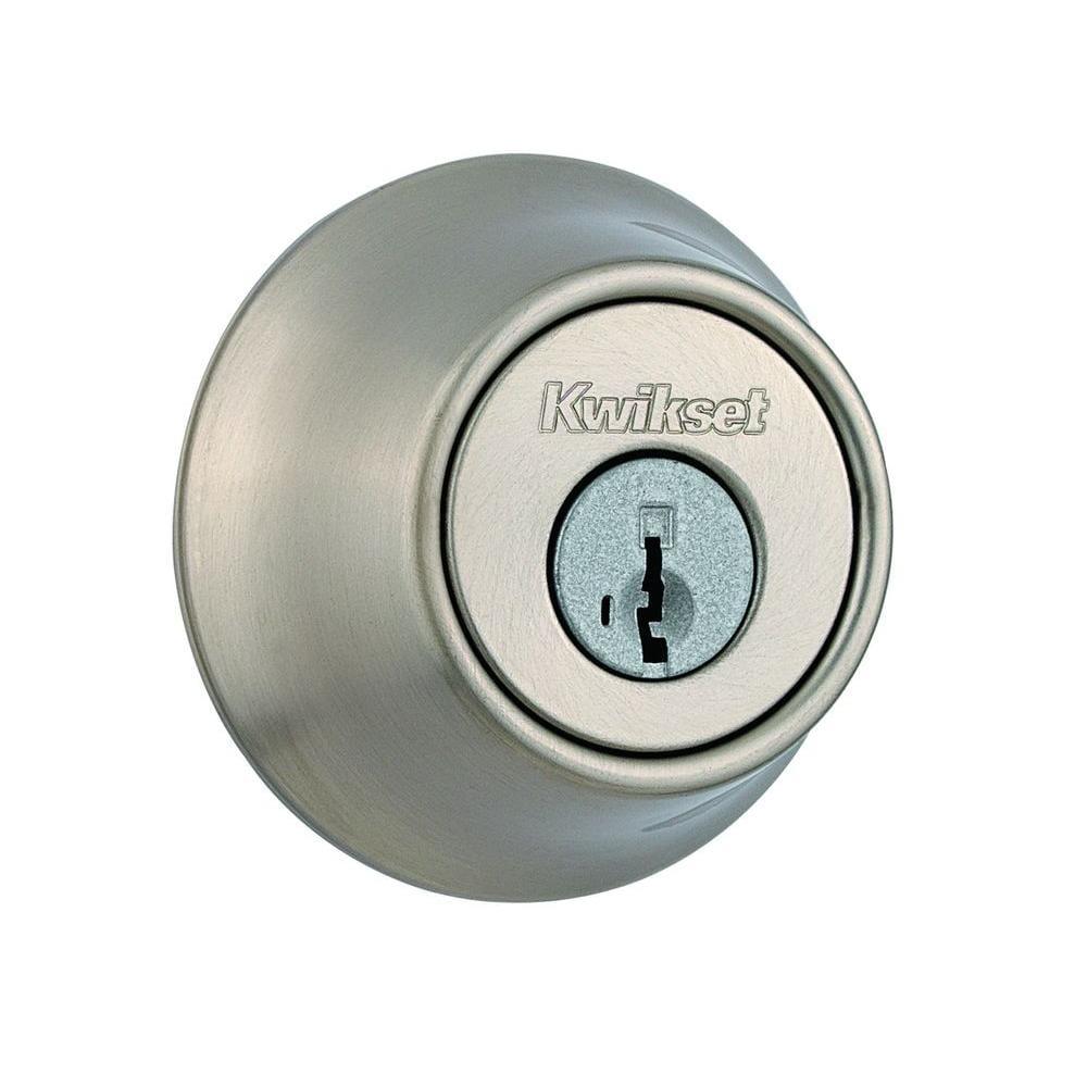 660 Series Satin Nickel Single Cylinder Deadbolt Featuring SmartKey Security with Microban Antimicrobial Technology