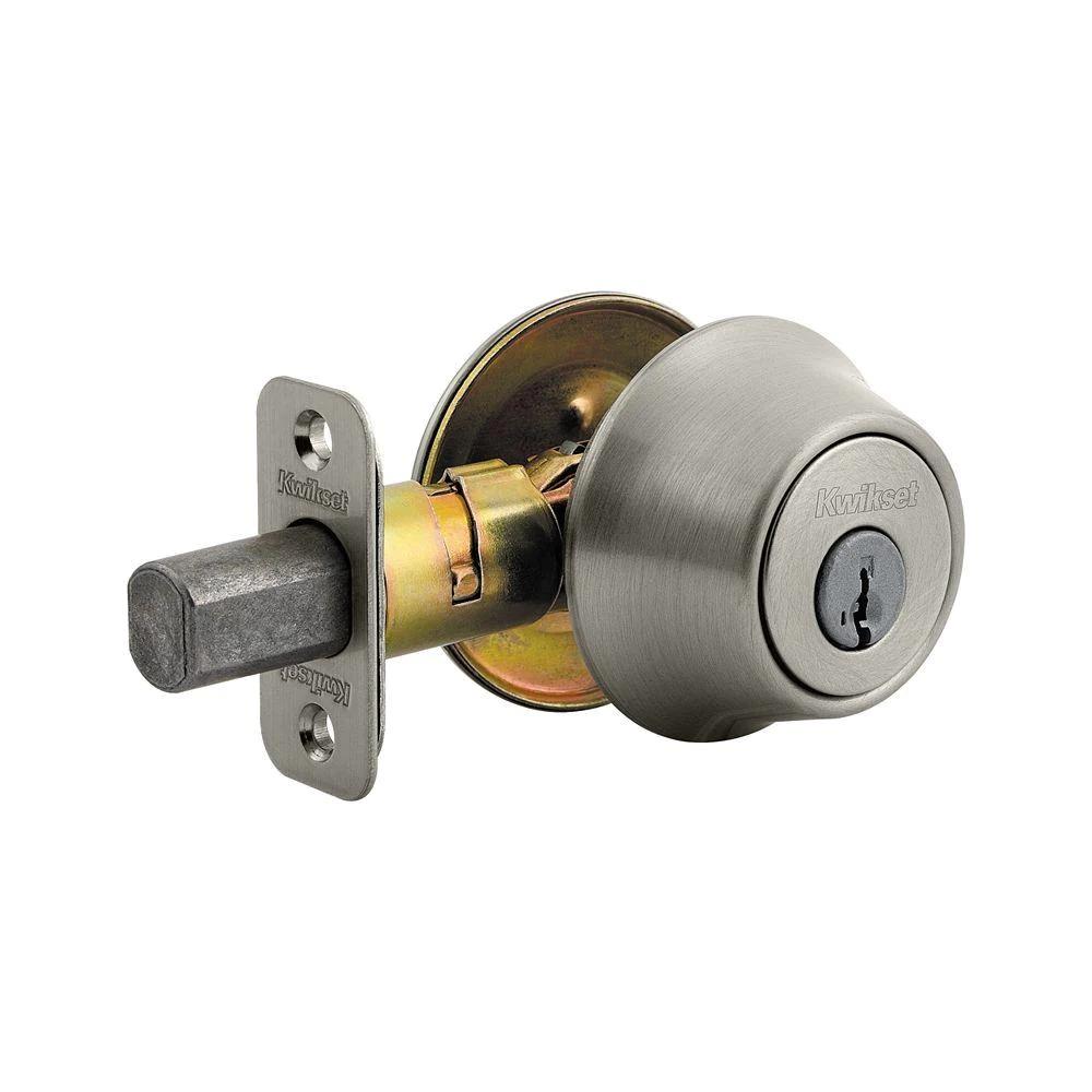 660 Series Satin Nickel Single Cylinder Deadbolt Featuring SmartKey Security with Microban Antimicrobial Technology