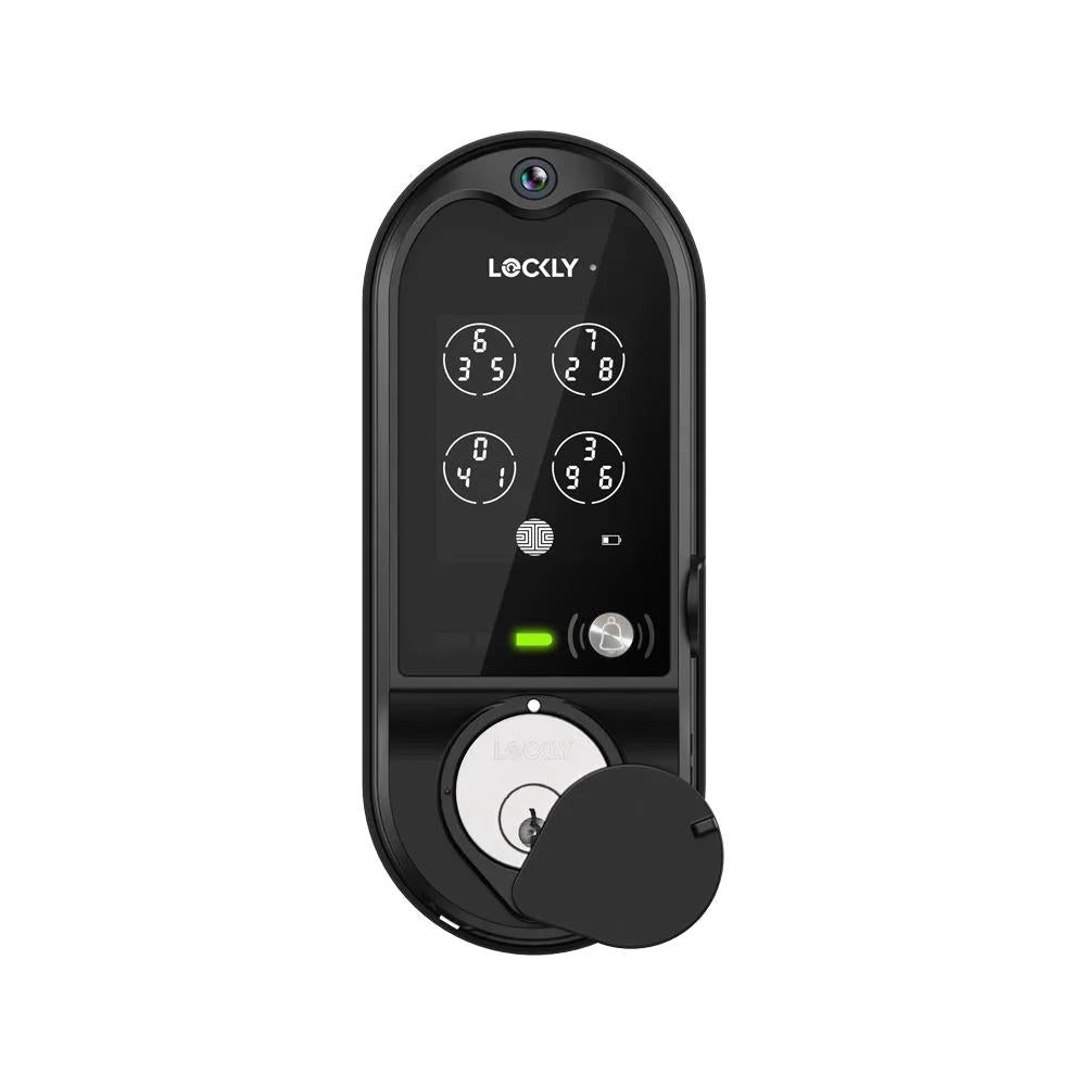Vision Matte Black Deadbolt with Video Doorbell Smart Lock