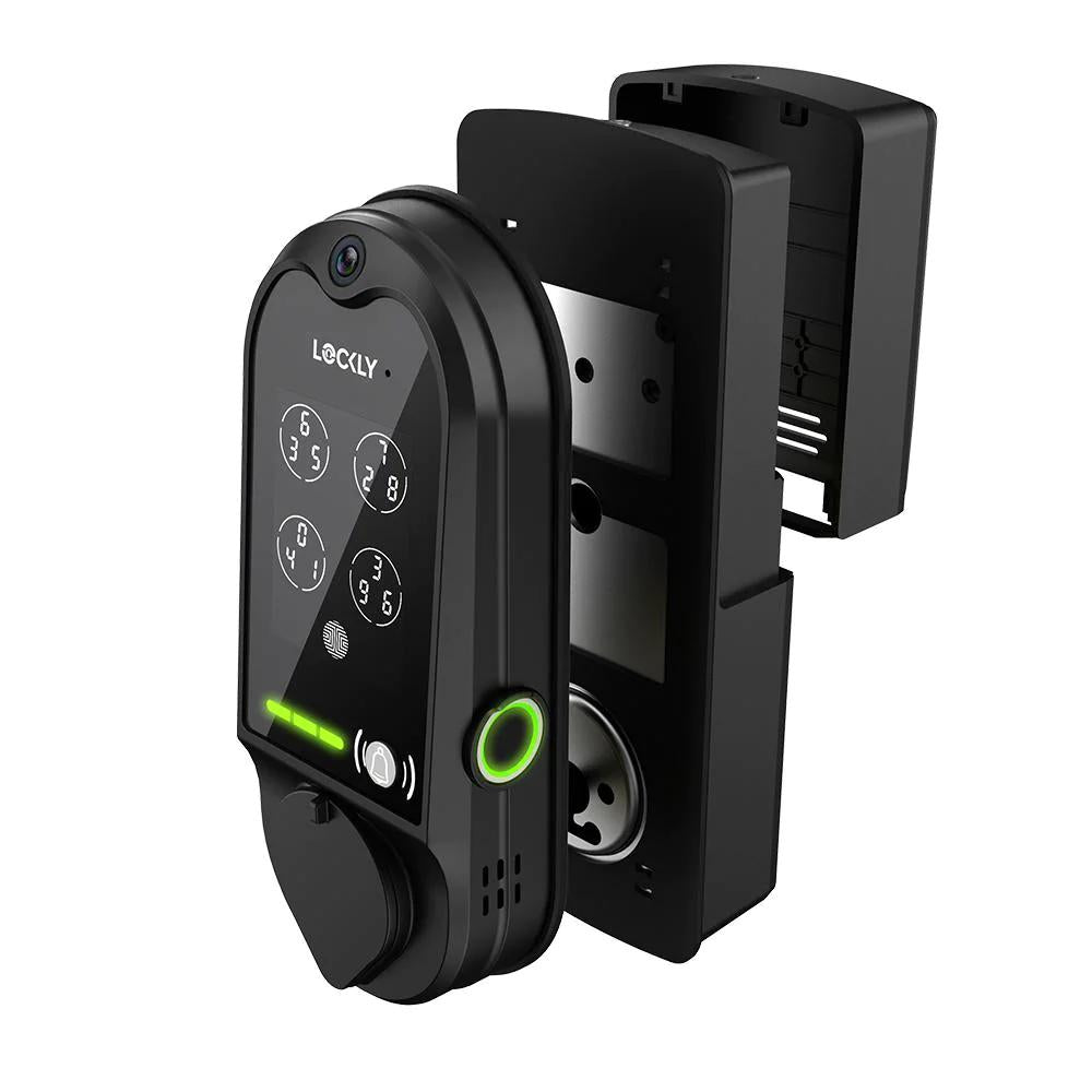 Vision Matte Black Deadbolt with Video Doorbell Smart Lock