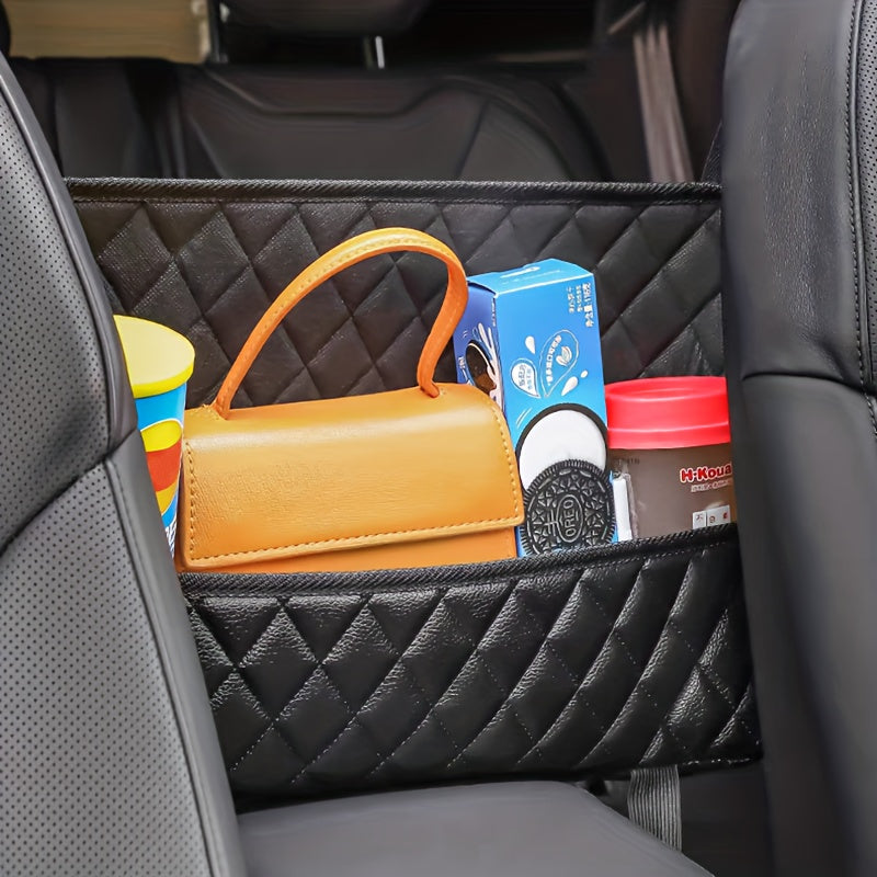 Wallet Handbag Car Supplies StoraBetween Car Seats Car Organizer Mesh Bag With Extra Back Pocket Car Seat Back Organizer Box Car Accessories