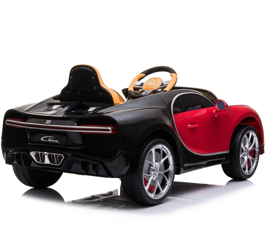 KIDSVIP Officially Licensed 1 Seater for 1 Rider Bugatti Chiron Sport 12V Ride on Car for Toddlers and Kids W/ Leather Seat, Rubber Wheels, Remote Control - Red