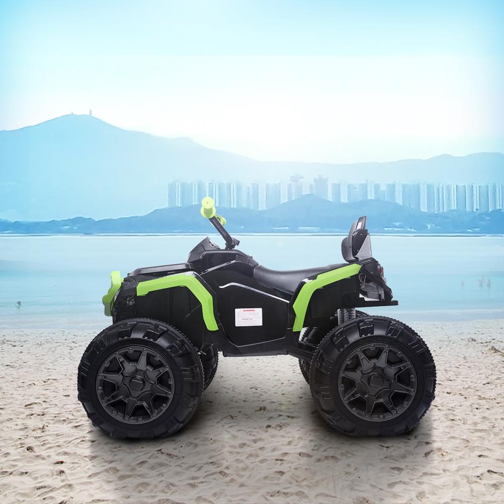 Zimtown 12V Kids Battery Powered ATV Ride-On Car Vehicle Toy Reverse Function, 2 Speeds, LED Headlights, AUX Jack
