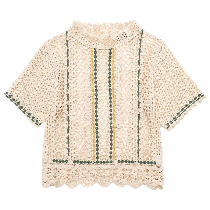lace hollow out top