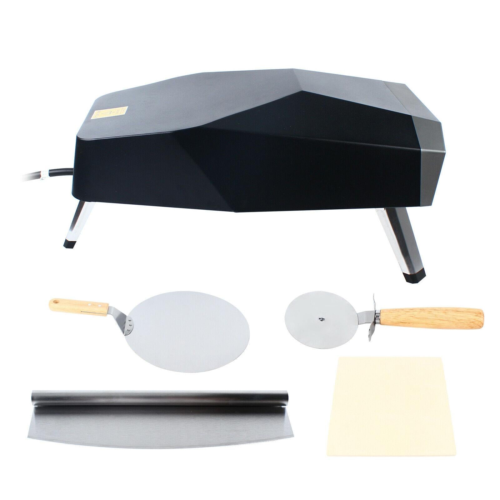 Aluminum Tabletop Pizza Oven 12" Pizza Maker Portable Oven Gas Oven Fast Heating
