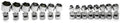 SK 3915 15 Piece 3/8-Inch Drive 6 Point 7-Millimeter to 24-Millimeter Flex Socket Set
