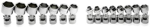 SK 3915 15 Piece 3/8-Inch Drive 6 Point 7-Millimeter to 24-Millimeter Flex Socket Set