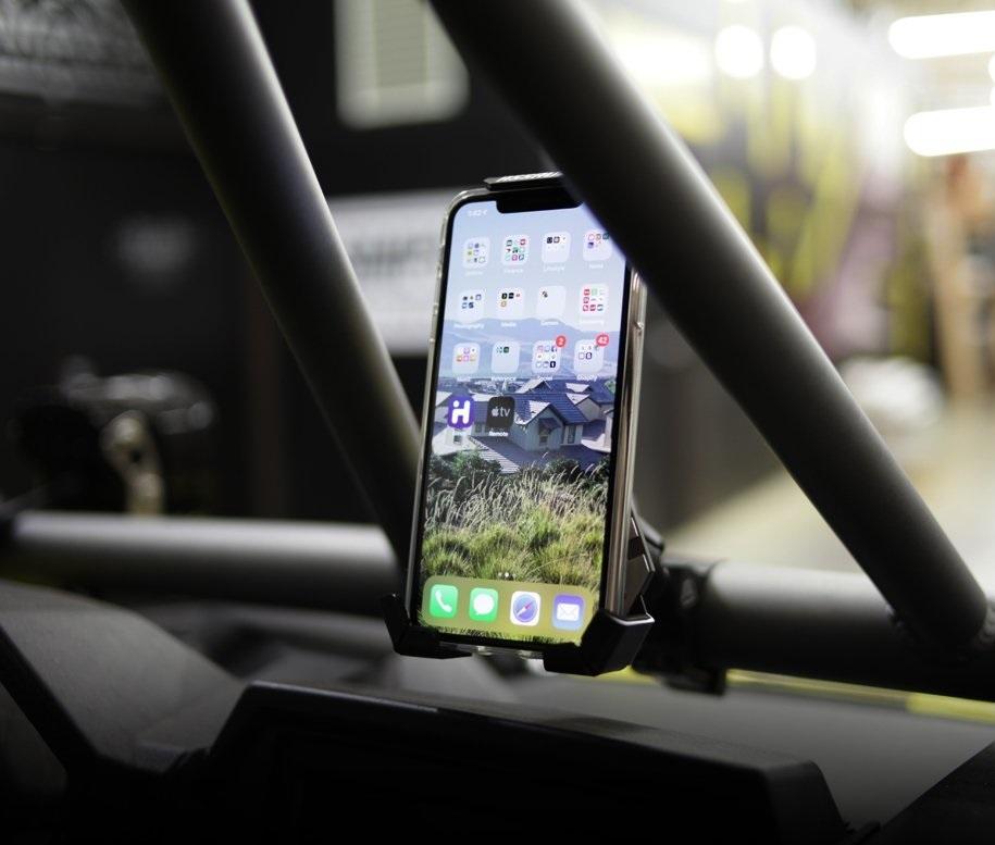 Assault Industries Full Metal Phone Cradle w/ 1.875" Clamp - Raw