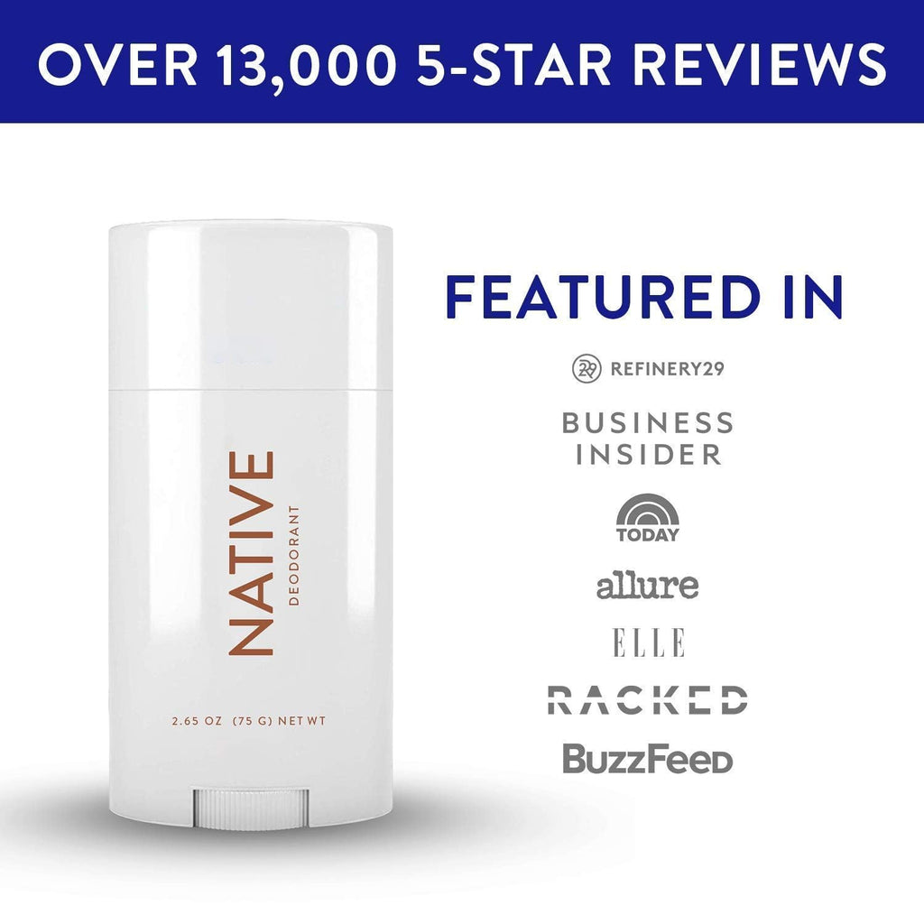 Native Deodorant | Natural Deodorant for Women and Men, Aluminum Free with Baking Soda, Probiotics, Coconut Oil and Shea Butter | Unscented