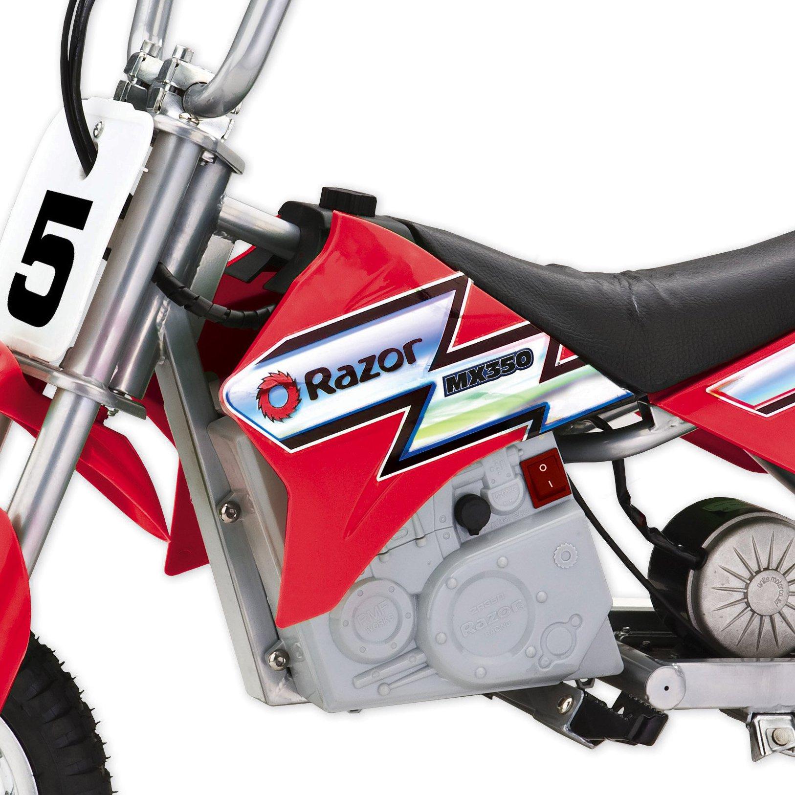 MX350 Dirt Rocket Kids Electric Toy Motocross Motorcycle Dirt Bike, Red