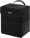 HOTOR Car Trash Can, Leak-Proof Car Garbage for The Back/Front/Console of Any Cars,Sedans, SUVs &amp; Trucks Easy-to-Install Car Accessory Interior, 3 Gallons, Black